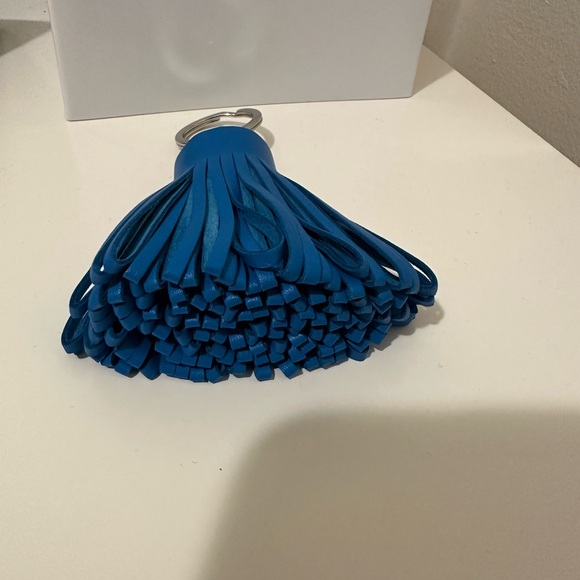Hermès Blue Leather Tassel Keychain - Picture 5 of 9